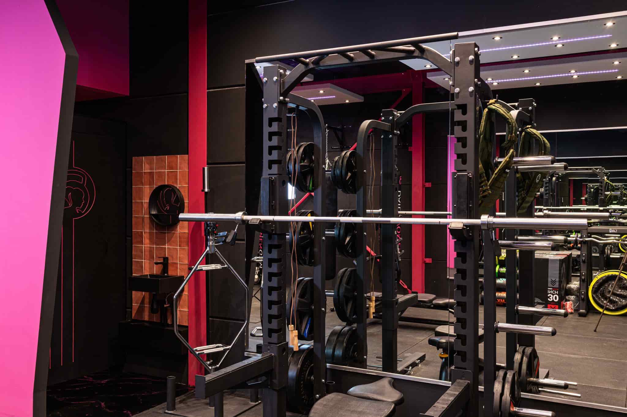 Squat rek in de sportschool